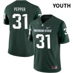 Youth Michigan State Spartans NCAA #31 Hank Pepper Green NIL 2022 Authentic Nike Stitched College Football Jersey GP32R33IR